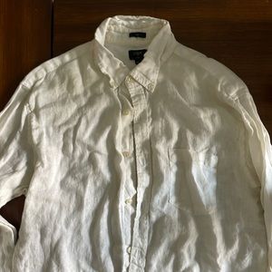White linen button down